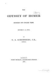 Cover of: The Odyssey Rendered Into English Verse