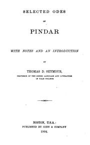 Cover of: Selected Odes of Pindar