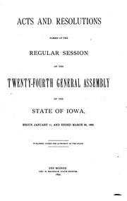 Cover of: Acts and Joint Resolutions by Iowa, Iowa