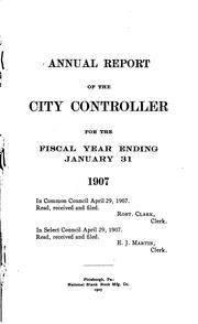 Cover of: Annual Report of the City Controller