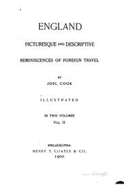 Cover of: England, Picturesque and Descriptive: Reminiscences of Foreign Travel