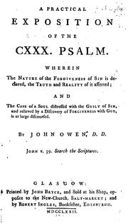 Cover of: A Practical Exposition of the CXXX. Psalm: Wherein The Nature of the Forgiveness of Sin is ...