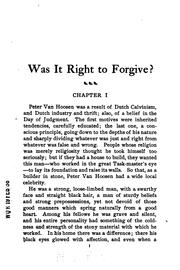 Cover of: Was it Right to Forgive?: A Domestic Romance by Amelia Edith Huddleston Barr, Amelia Edith Huddleston Barr