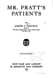 Cover of: Mr. Pratt's Patients by Joseph Crosby Lincoln