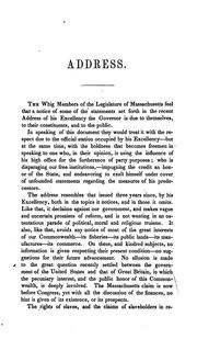 Cover of: Address of the Whig Members of the Senate and House of Representatives of Massachusetts, to ...