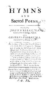 Cover of: Hymns and Sacred Poems: Published by John Wesley, ... and Charles Wesley, ...