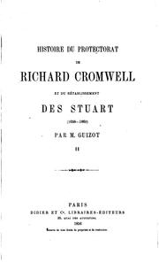 Cover of: Histoire de la révolution d'Angleterre ...