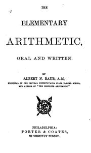 Cover of: The Elementary Arithmetic: Oral and Written