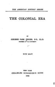 Cover of: The Colonial Era by George Park Fisher