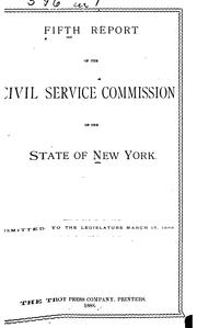 Cover of: Report of the Civil Service Commission of the State of New York to His ...