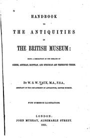 Cover of: Handbook to the Antiquities in the British Museum: Being a Description of the Remains of Greek ...