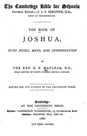 Cover of: The Book of Joshua: With Notes, Maps, and Introduction