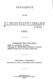 Cover of: Catalogue of the Illinois State Library