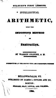 Intellectual Arithmetic: Upon the Inductive Method of Instruction by Warren Colburn