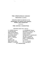 Cover of: Social Conditions in an American City: A Summary of the Findings of the ...