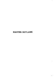 Cover of: Master Skylark: A Story of Shakspere's Time