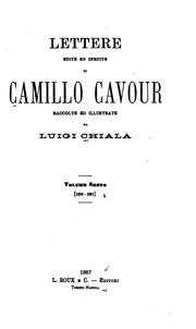 Cover of: Lettere edite ed inedite di Camillo Cavour