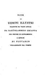 Cover of: Le vite degli uomini illustri by Plutarch