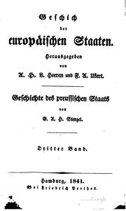 Cover of: Geschichte des Preussischen Staats