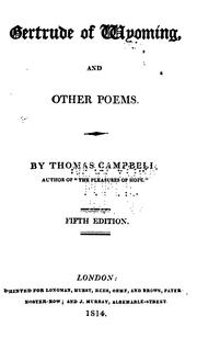 Gertrude of Wyoming: And Other Poems by Thomas. Campbell