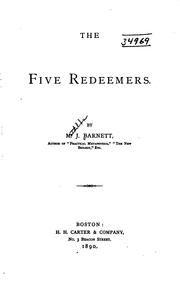 Front cover of The Five Redeemers by Mathilda J. Barnett
