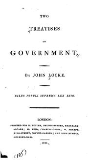 Cover of: Two Treatises on Government by John Locke