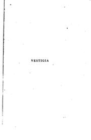 Cover of: Vestigia, Reminiscences of Peace and War by Charles à Court Repington, Charles à Court Repington