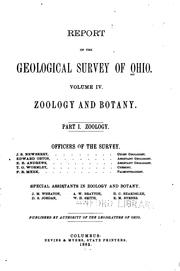 Report of the Geological Survey of Ohio by Geological Survey of Ohio