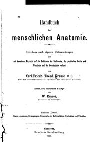 Handbuch der menschlichen Anatomie by Karl Friedrich Theodor Krause
