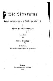 Cover of: Die Hauptstrømungen der Literatur des neunzehnten Jahrhunderts: Vorlesungen ...