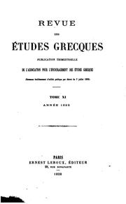 Cover of: Revue des études grecques by Association pour l 'encouragement des études grecques en France