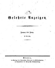 Cover of: Gelehrte Anzeigen