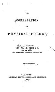 Cover of: The Correlation of Physical Forces