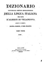 Cover of: Dizionario Universale Critico Enciclopedico by Francesco d'Alberti di Villanuova