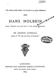 Cover of: Hans Holbein: From "Holbein und Seine Zeit"