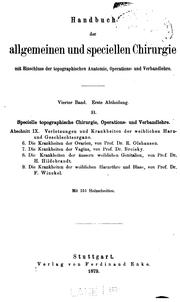 Cover of: Handbuch der Allgemeinen und Speciellen Chirurgie, mit Einschluss der topographischen Anatomie ...