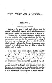 Cover of: Treatise on the elements of algebra by James Bryce