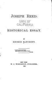 Cover of: Joseph Reed: A Historical Essay