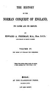 Cover of: The History of the Norman Conquest of England: Its Causes and Its Results by Edward Augustus Freeman