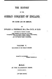 Cover of: The History of the Norman Conquest of England: Its Causes and Its Results by Edward Augustus Freeman
