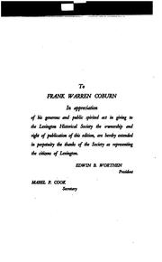 Cover of: The Battle of April 19, 1775: In Lexington, Concord, Lincoln, Arlington, Cambridge, Somerville ...