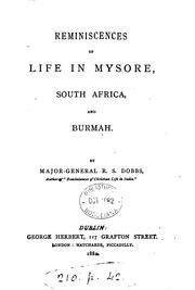 Cover of: Reminiscences of Life in Mysore, South Africa, and Burmah