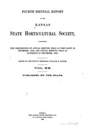 Cover of: Biennial Report by Kansas State Horticultural Society , Key Centre for Women 's Health in Society , Kansas State Pomological and Horticultural Society, Kansas State Horticultural Society , Key Centre for Women 's Health in Society , Kansas State Pomological and Horticultural Society