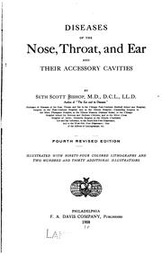 Cover of: Diseases of the nose, throat, and ear, and their accessory cavities
