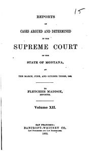 Reports of Cases Argued and Determined in the Supreme Court of the State of ...