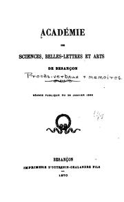 Cover of: Procès-verbaux et mémoires