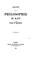 Cover of: Leçons sur la philosophie de Kant