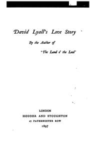 Cover of: David Lyall's Love Story