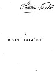 Cover of: La Divine comédie by Dante Alighieri, Artaud de Montor , Johan C. Adam , Gilmor Warner