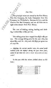 The Iron Ores of Lake Champlain: Or, the Adirondack Region; Their Cheapness of Production and .. by Adirondack iron ore company